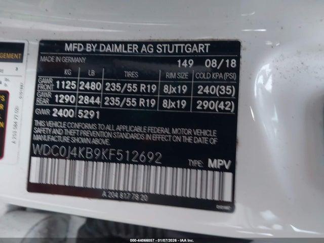 Продаж на аукціоні авто 2019 Mercedes-benz Glc 300 Coupe 4matic, vin: WDC0J4KB9KF512692, номер лоту: 44066057