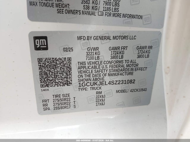 1GCUKJEL4SZ231082 Chevrolet Silverado 1500 4wd Short Bed High Country