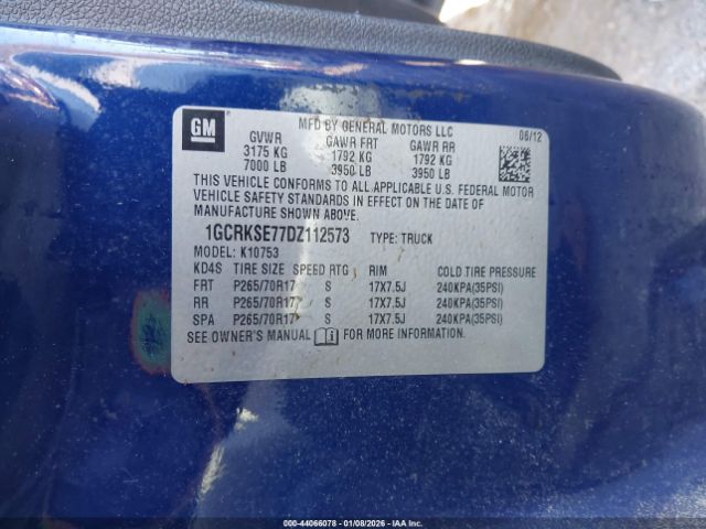 2013 CHEVROLET SILVERADO 1500 1GCRKSE77DZ112573 Photo 8