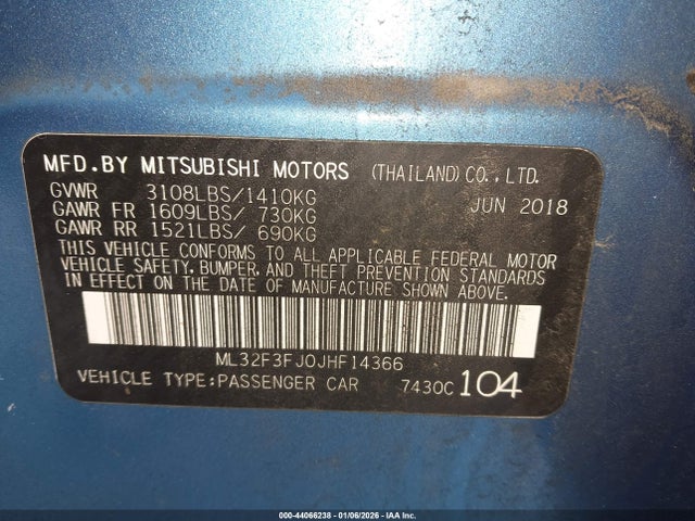 2018 MITSUBISHI MIRAGE G4 ML32F3FJ0JHF14366 Photo 8
