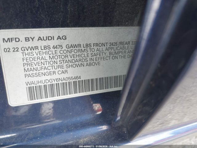 2022 AUDI A3 WAUHUDGY6NA055464 Photo 8