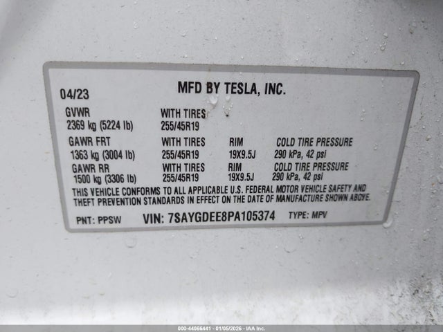 2023 TESLA MODEL Y 7SAYGDEE8PA105374 Photo 8