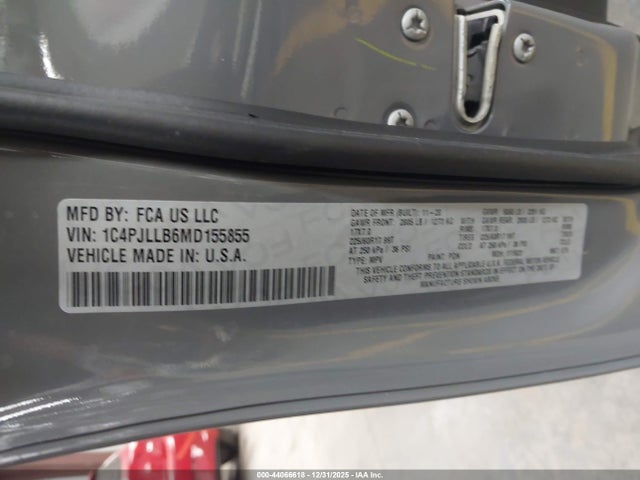 1C4PJLLB6MD155855 Jeep Cherokee Latitude Plus Fwd