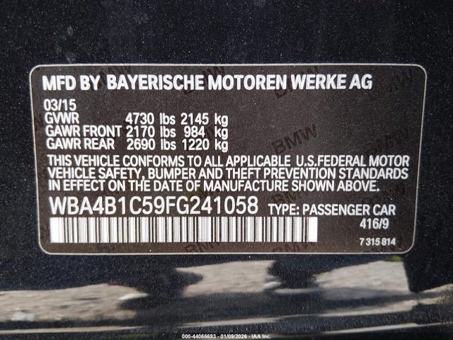 2015 BMW 435I GRAN COUPE WBA4B1C59FG241058 Photo 8