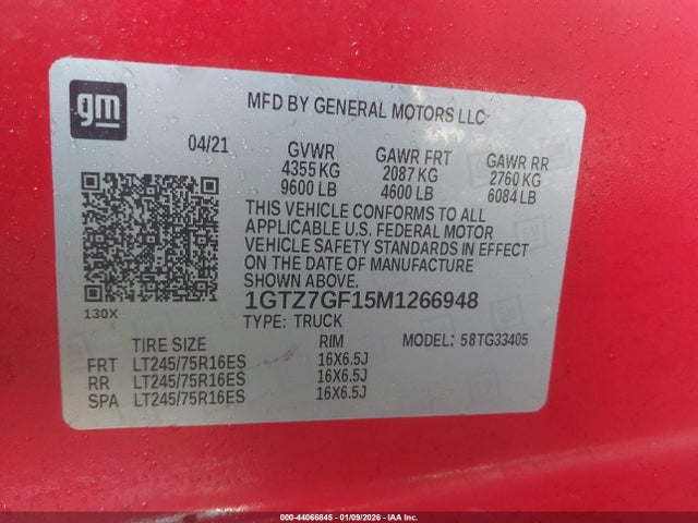 1GTZ7GF15M1266948 GMC Savana Cargo Rwd 3500 Regular Wheelbase Work Van