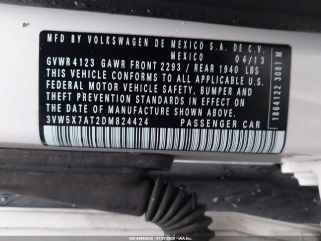 2013 VOLKSWAGEN BEETLE 3VW5X7AT2DM824424 Photo 8