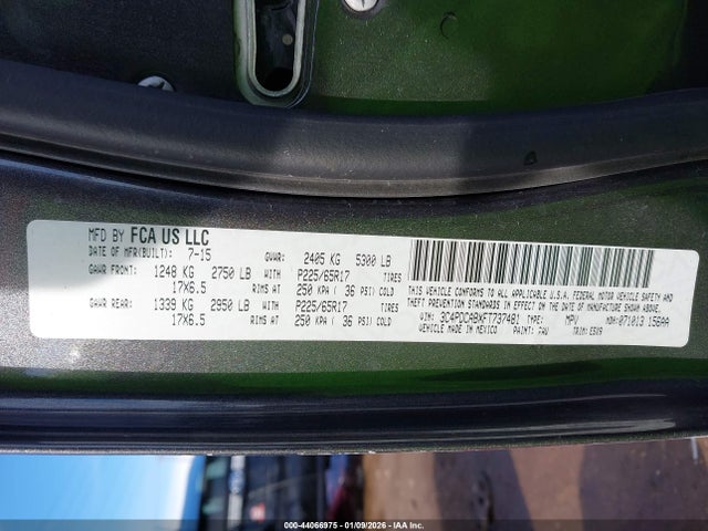 Продажа на аукционе авто 2015 Dodge Journey American Value Pkg, vin: 3C4PDCABXFT737481, номер лота: 44066975