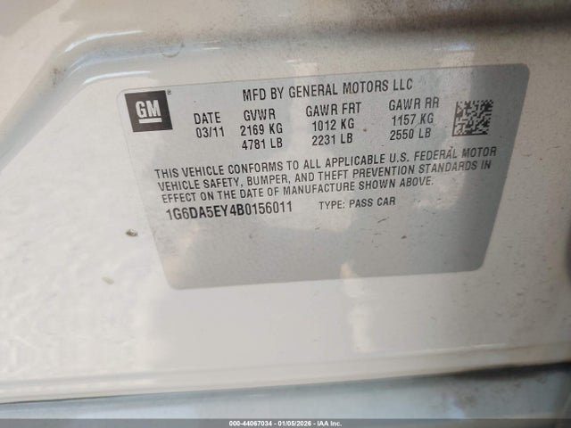 2011 CADILLAC CTS 1G6DA5EY4B0156011 Photo 8