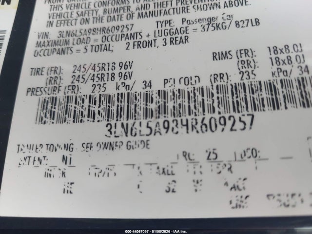 2017 LINCOLN MKZ 3LN6L5A98HR609257 Photo 8