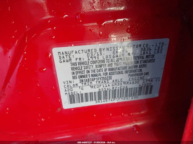 Nissan SENTRA SR 2015 3N1AB7AP1FY255230 Image 9