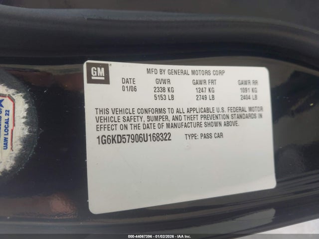 2006 CADILLAC DTS 1G6KD57906U168322 Photo 8