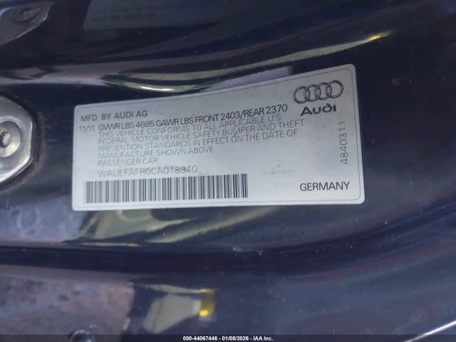 2012 AUDI A5 WAULFAFR0CA018940 Photo 8