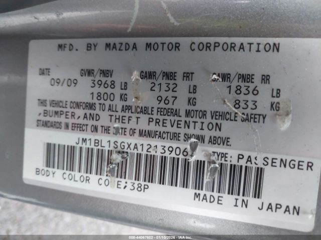 2010 MAZDA MAZDA3 JM1BL1SGXA1213906 Photo 8