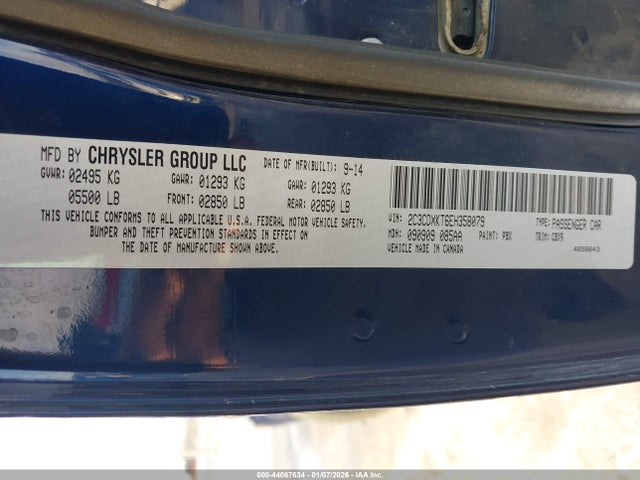 2C3CDXKT6EH358079 Dodge Charger Police