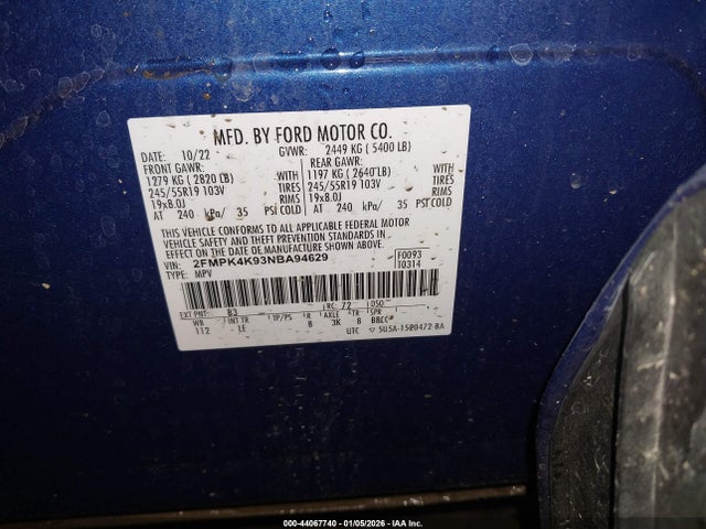 Ford Edge Titanium 2022 2FMPK4K93NBA94629 Image 9