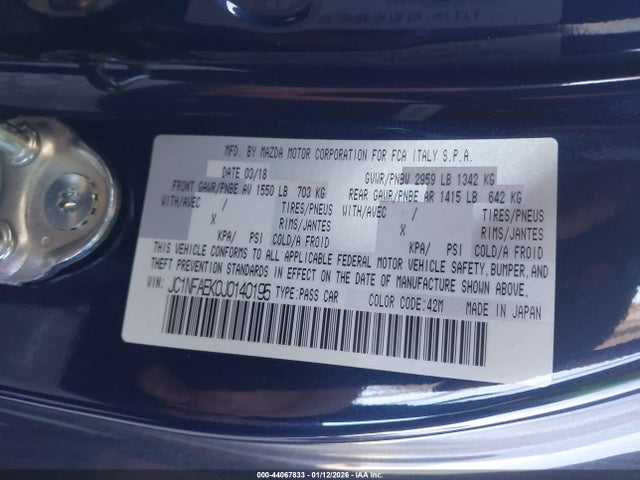 2018 FIAT 124 SPIDER JC1NFAEK0J0140195 Photo 8