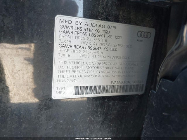 2020 AUDI Q3 WA1AECF3XL1007541 Photo 8