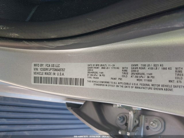 2025 RAM 1500 1C6SRFJP7SN648767 Photo 8