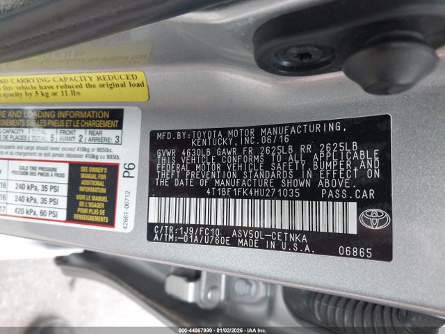 4T1BF1FK4HU271035 Toyota CAMRY LE