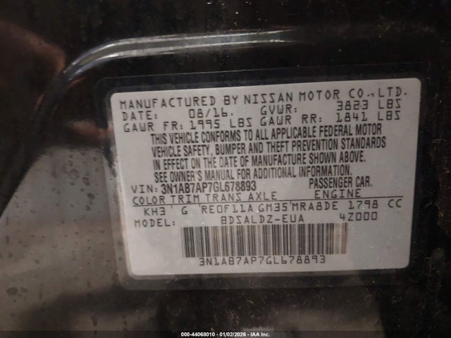 Nissan SENTRA SV 2016 3N1AB7AP7GL678893 Image 9