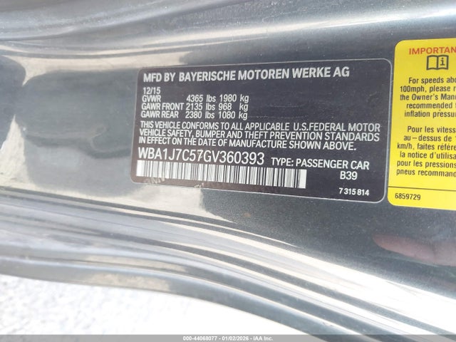 WBA1J7C57GV360393 BMW M235I