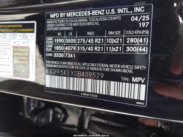 4JGFF5KEXSB439529 Mercedes-Benz Gls 450 4matic