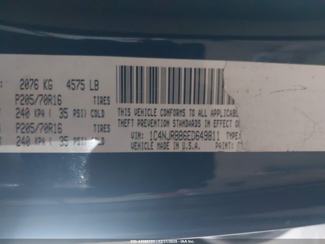 1C4NJRBB6ED649811 Jeep Patriot Sport