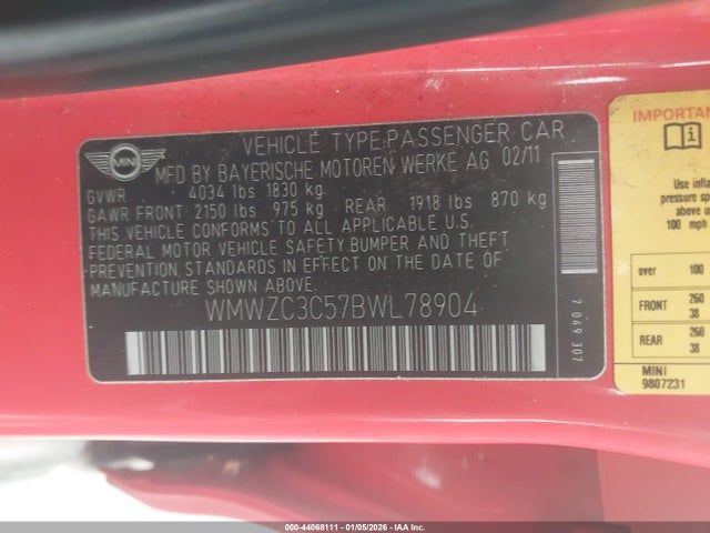 2011 MINI COOPER S COUNTRYMAN WMWZC3C57BWL78904 Photo 8