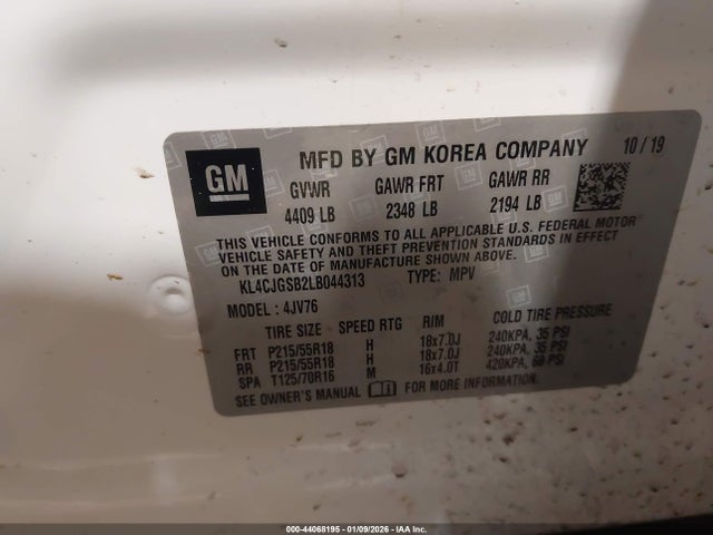 Buick Encore Awd Essence 2020 KL4CJGSB2LB044313 Image 9