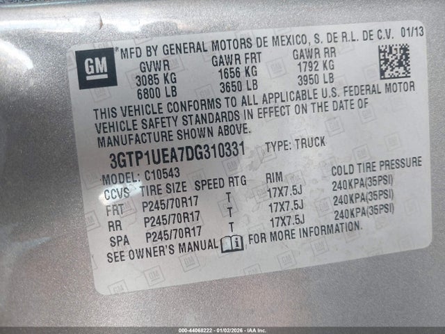 2013 GMC SIERRA 1500 3GTP1UEA7DG310331 Photo 8