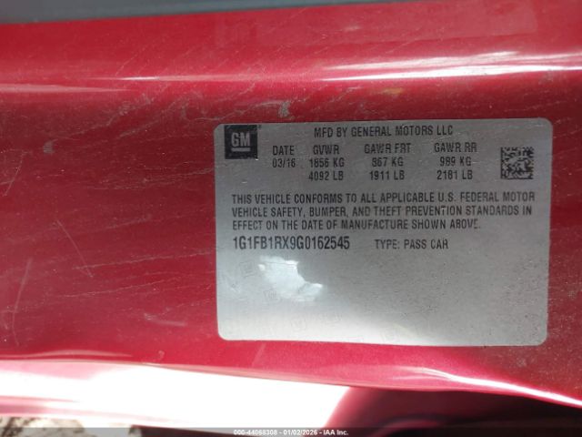 2016 CHEVROLET CAMARO 1G1FB1RX9G0162545 Photo 8