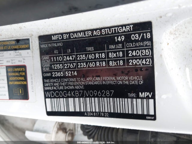 WDC0G4KB7JV096287 Mercedes-Benz Glc 300 4matic