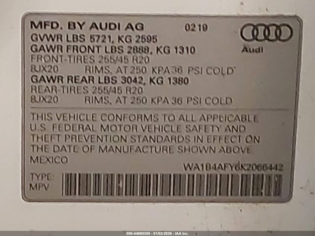 2019 AUDI SQ5 WA1B4AFY6K2066442 Photo 8