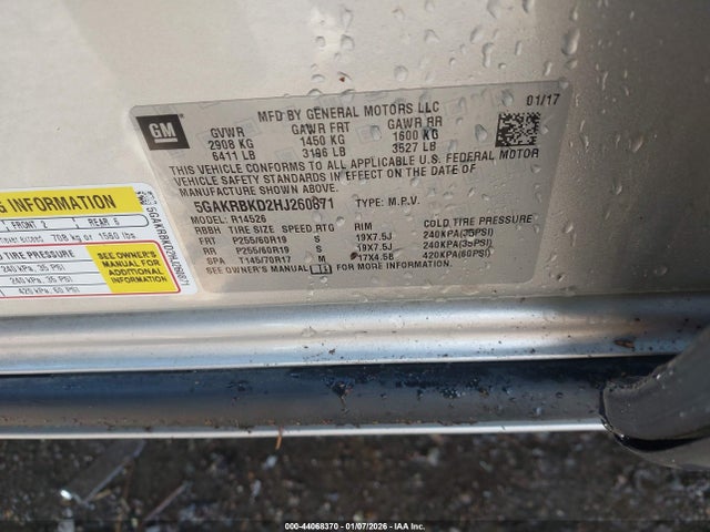 5GAKRBKD2HJ260871 Buick Enclave Leather