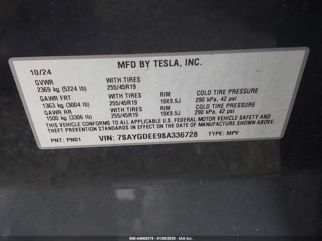 2025 TESLA MODEL Y 7SAYGDEE9SA336728 Photo 8
