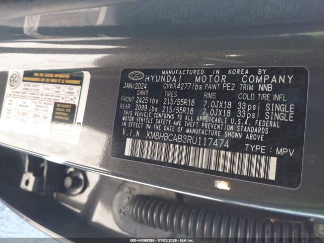 2024 HYUNDAI KONA KM8HBCAB3RU117474 Photo 8