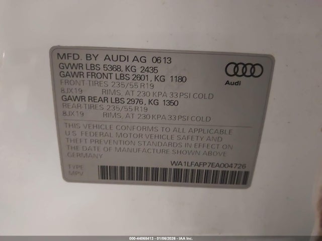 2014 AUDI Q5 WA1LFAFP7EA004726 Photo 8