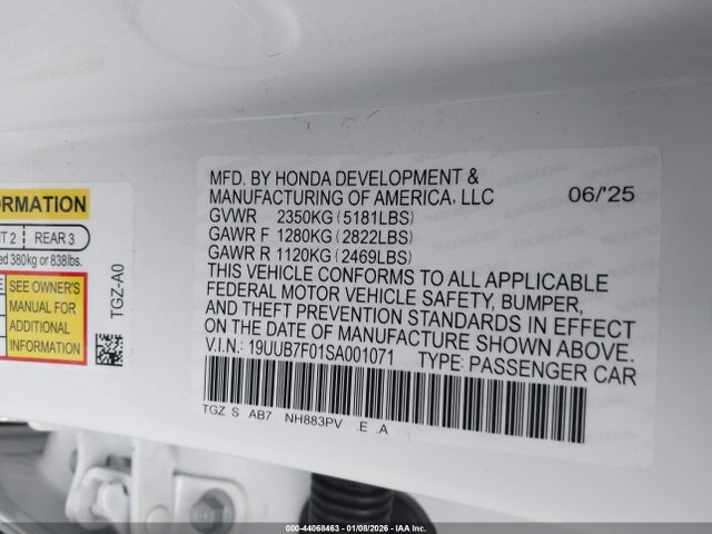 19UUB7F01SA001071 Acura Tlx Type S