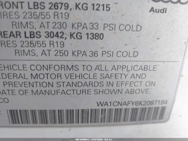 2019 AUDI Q5 WA1CNAFY6K2087194 Photo 8