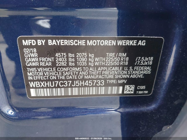 WBXHU7C37J5H45733 BMW X1 Sdrive28i