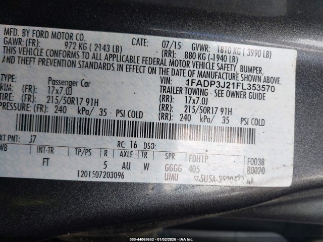 Ford Focus Titanium 2015 1FADP3J21FL353570 Image 9