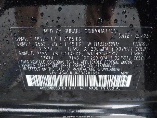 2025 SUBARU CROSSTREK 4S4GUHU68S3781654 Photo 8