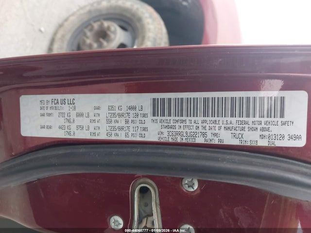 Продаж на аукціоні авто 2018 Ram 3500 Tradesman  4x4 8' Box, vin: 3C63RRGL9JG221785, номер лоту: 44068777