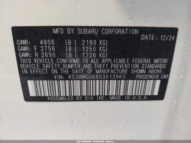 Subaru Legacy Sport 2025 4S3BWGG68S3013963 Image 9