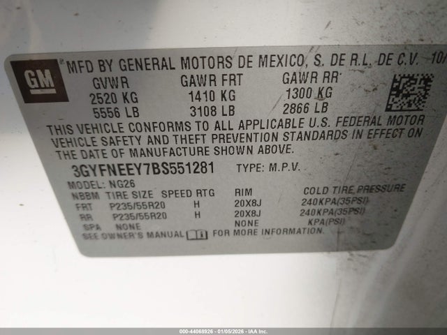 2011 CADILLAC SRX 3GYFNEEY7BS551281 Photo 8