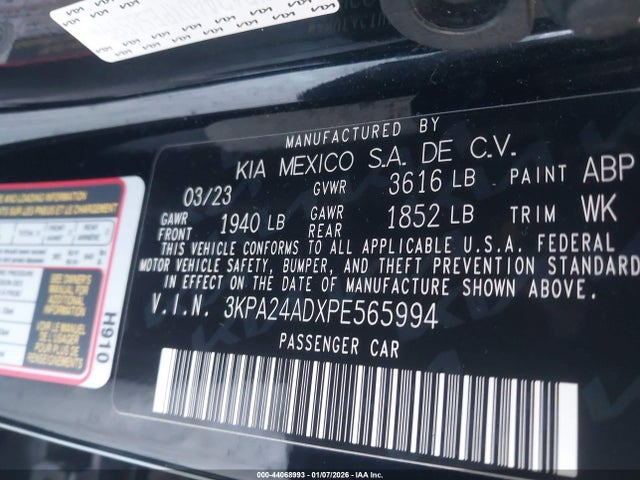 3KPA24ADXPE565994 KIA RIO LX