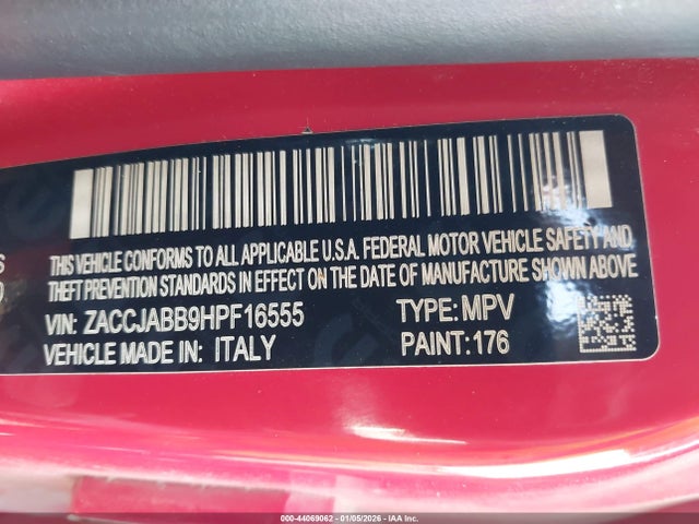 ZACCJABB9HPF16555 Jeep Renegade Latitude Fwd
