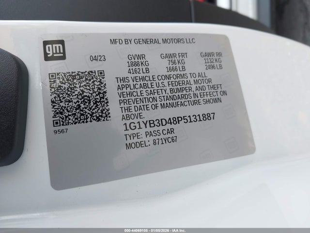 2023 CHEVROLET CORVETTE STINGRAY 1G1YB3D48P5131887 Photo 8