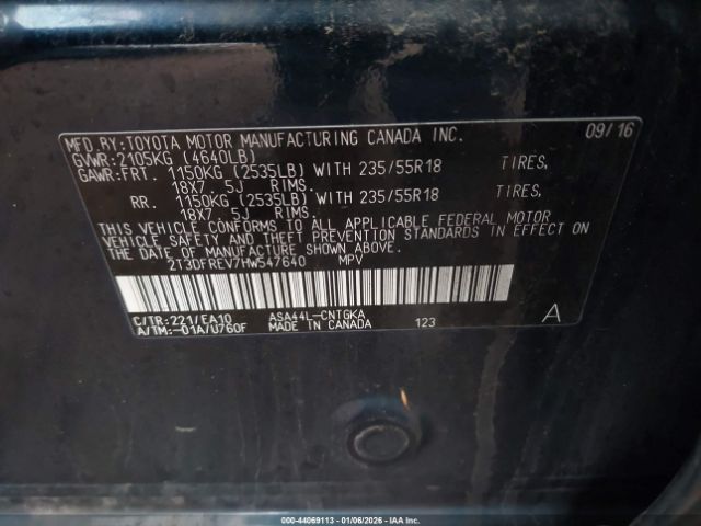 2017 TOYOTA RAV4 2T3DFREV7HW547640 Photo 8