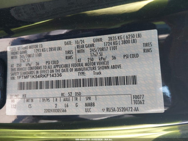 1FTMF1K54RKF14336 Ford F-150 Xl